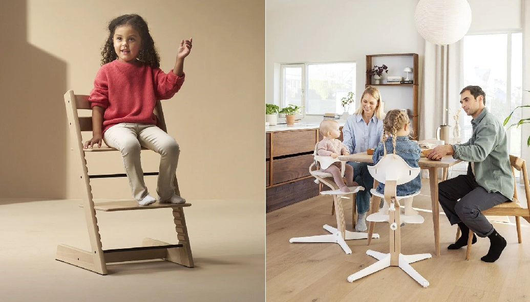 Kinderstuhl Stokke® Tripp Trapp®  und Nomi® Stuhl  designed by Peter Opsvik