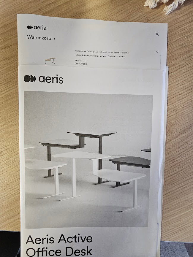 Aeris Active Office Desk ab Ausstellung Steh Sitztisch