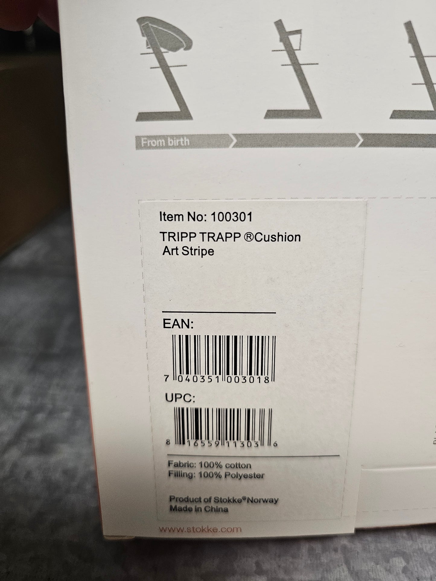 Stokke Tripp Trapp Kinderstuhl Kissen Art Stripe Lageraktion 30% mit Code TT30