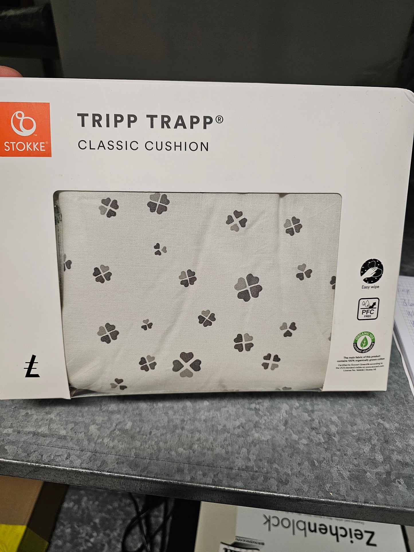 Stokke Tripp Trapp Kinderstuhl Kissen Lucky Grey Lageraktion 30% mit Code TT30