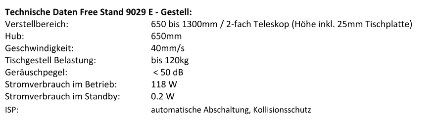 Steh- Sitztischgestell Freestand Pro